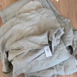 West Elm Linen Duvet Bedding King gray